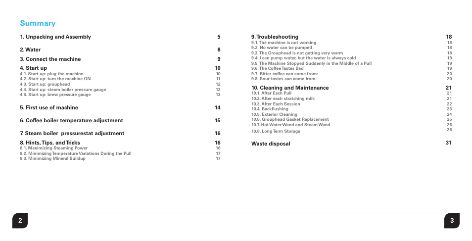 Summary | Vibiemme Domobar Junior User Manual | Page 2 / 17
