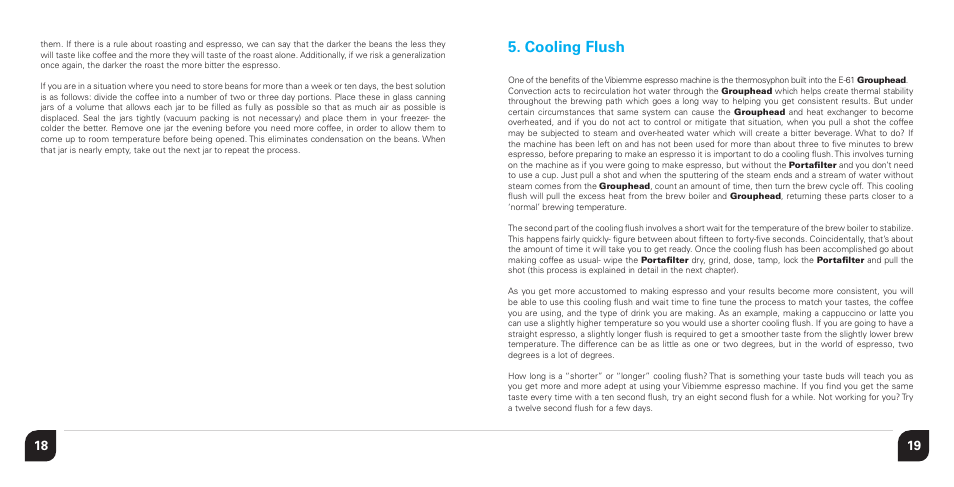 Cooling flush | Vibiemme Domobar Junior User Manual | Page 10 / 19