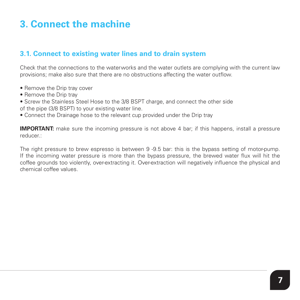 Connect the machine | Vibiemme Lollo User Manual | Page 7 / 28