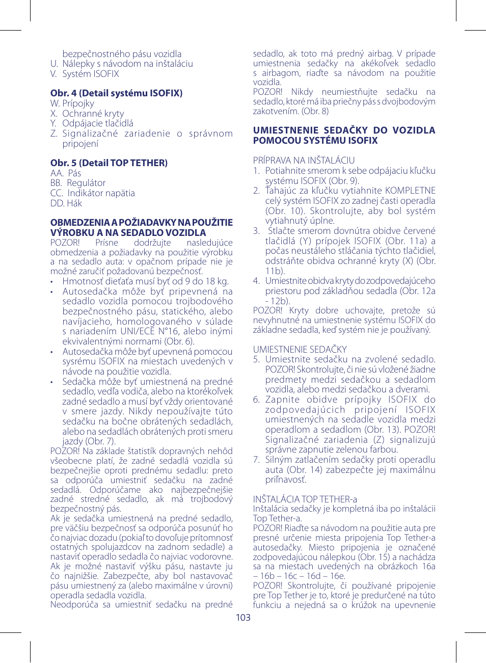Chicco KeyFit 30 User Manual | Page 103 / 136