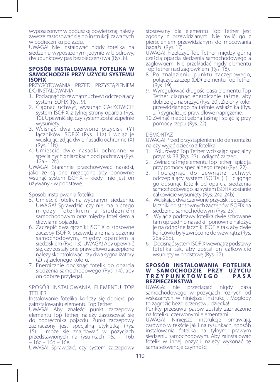 Chicco KeyFit 30 User Manual | Page 110 / 136
