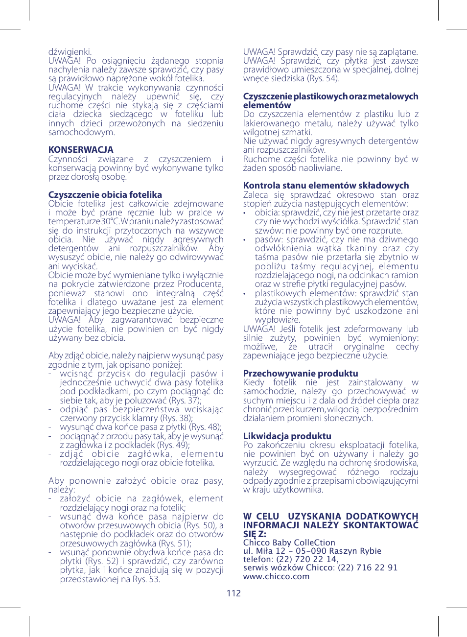 Chicco KeyFit 30 User Manual | Page 112 / 136