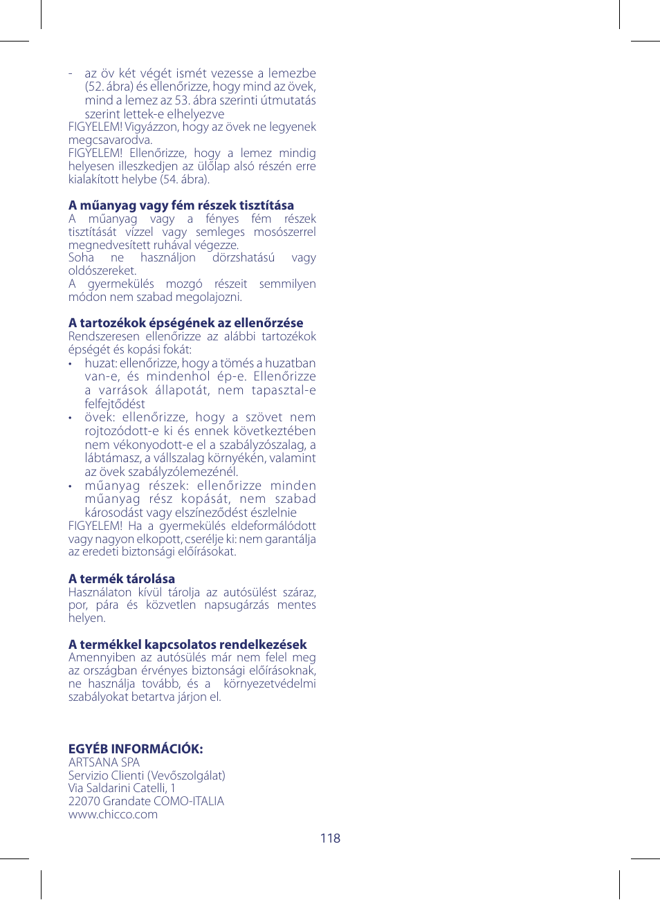 Chicco KeyFit 30 User Manual | Page 118 / 136