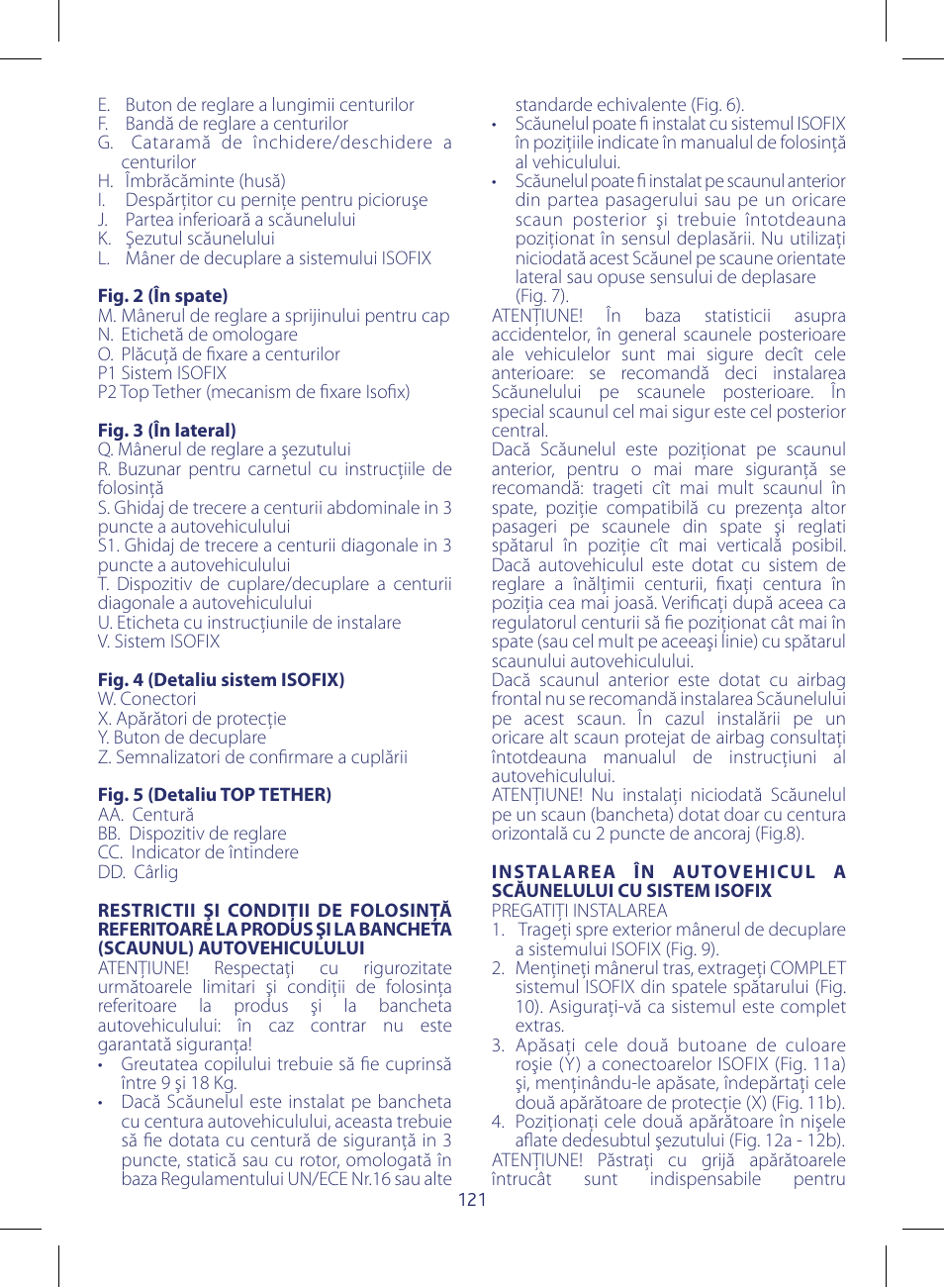 Chicco KeyFit 30 User Manual | Page 121 / 136