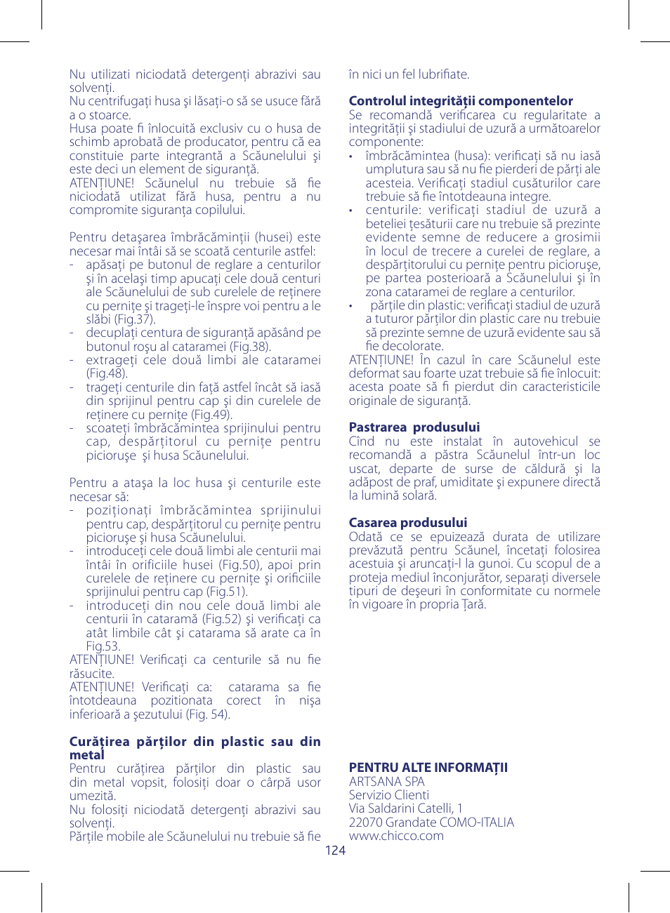 Chicco KeyFit 30 User Manual | Page 124 / 136