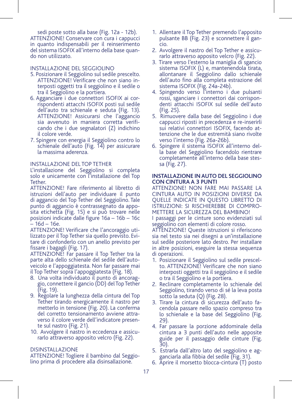 Chicco KeyFit 30 User Manual | Page 17 / 136