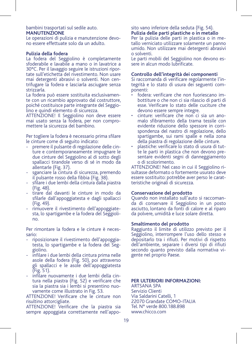 Chicco KeyFit 30 User Manual | Page 19 / 136