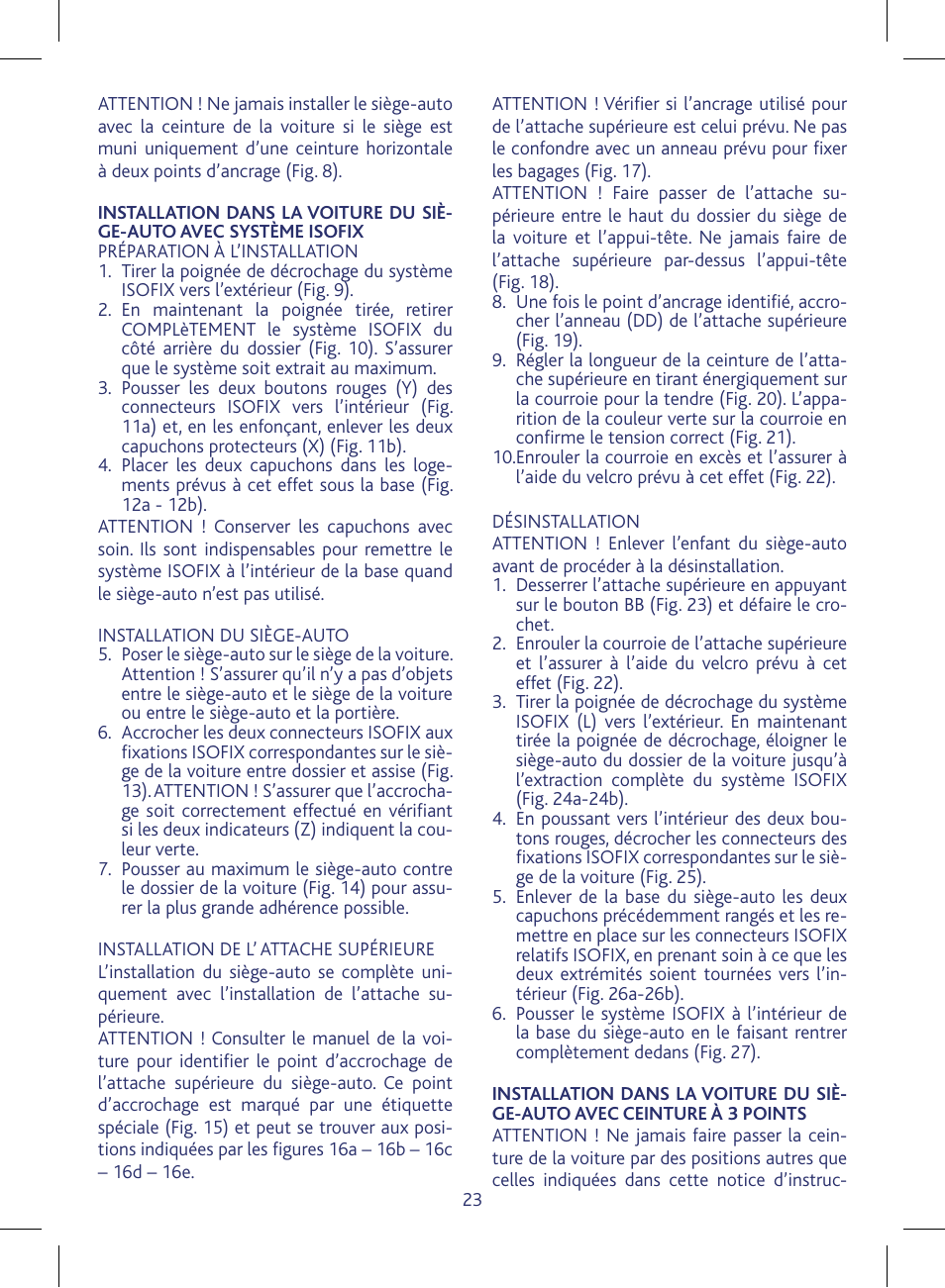 Chicco KeyFit 30 User Manual | Page 23 / 136