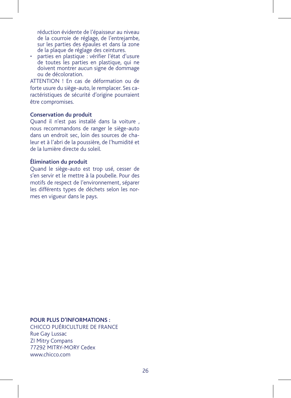 Chicco KeyFit 30 User Manual | Page 26 / 136