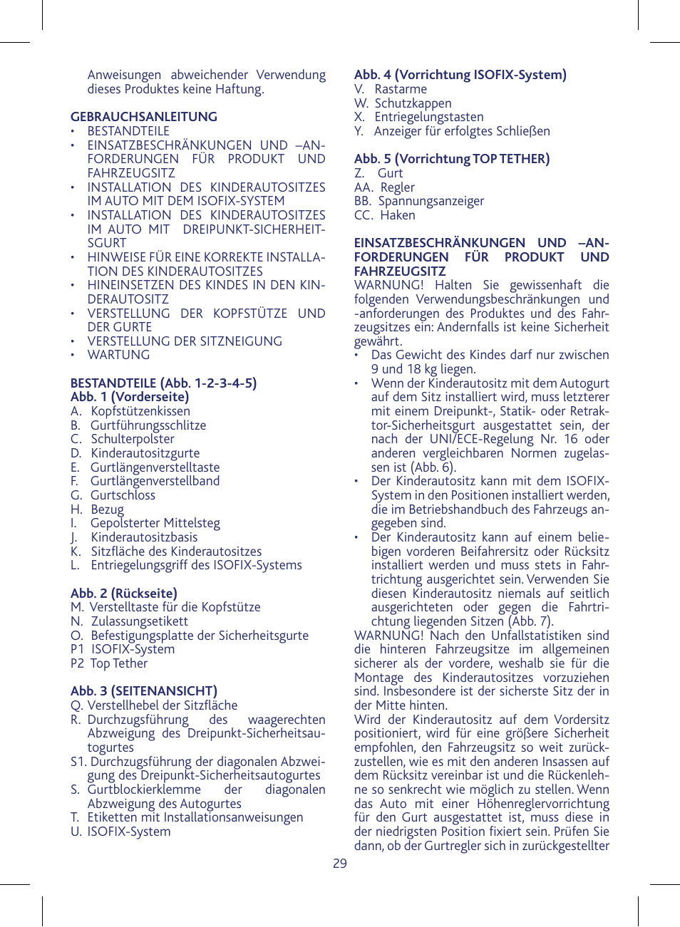 Chicco KeyFit 30 User Manual | Page 29 / 136