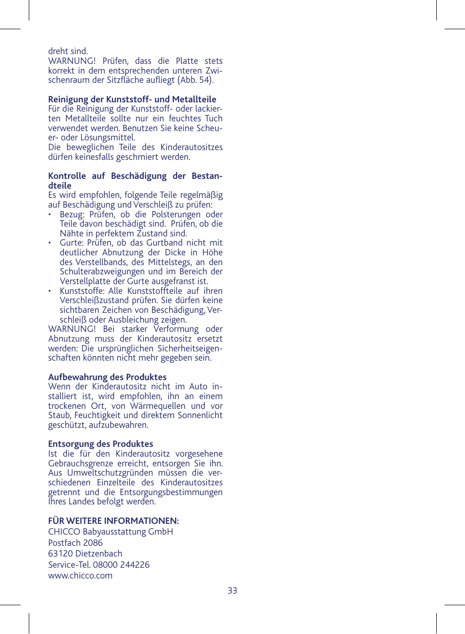 Chicco KeyFit 30 User Manual | Page 33 / 136