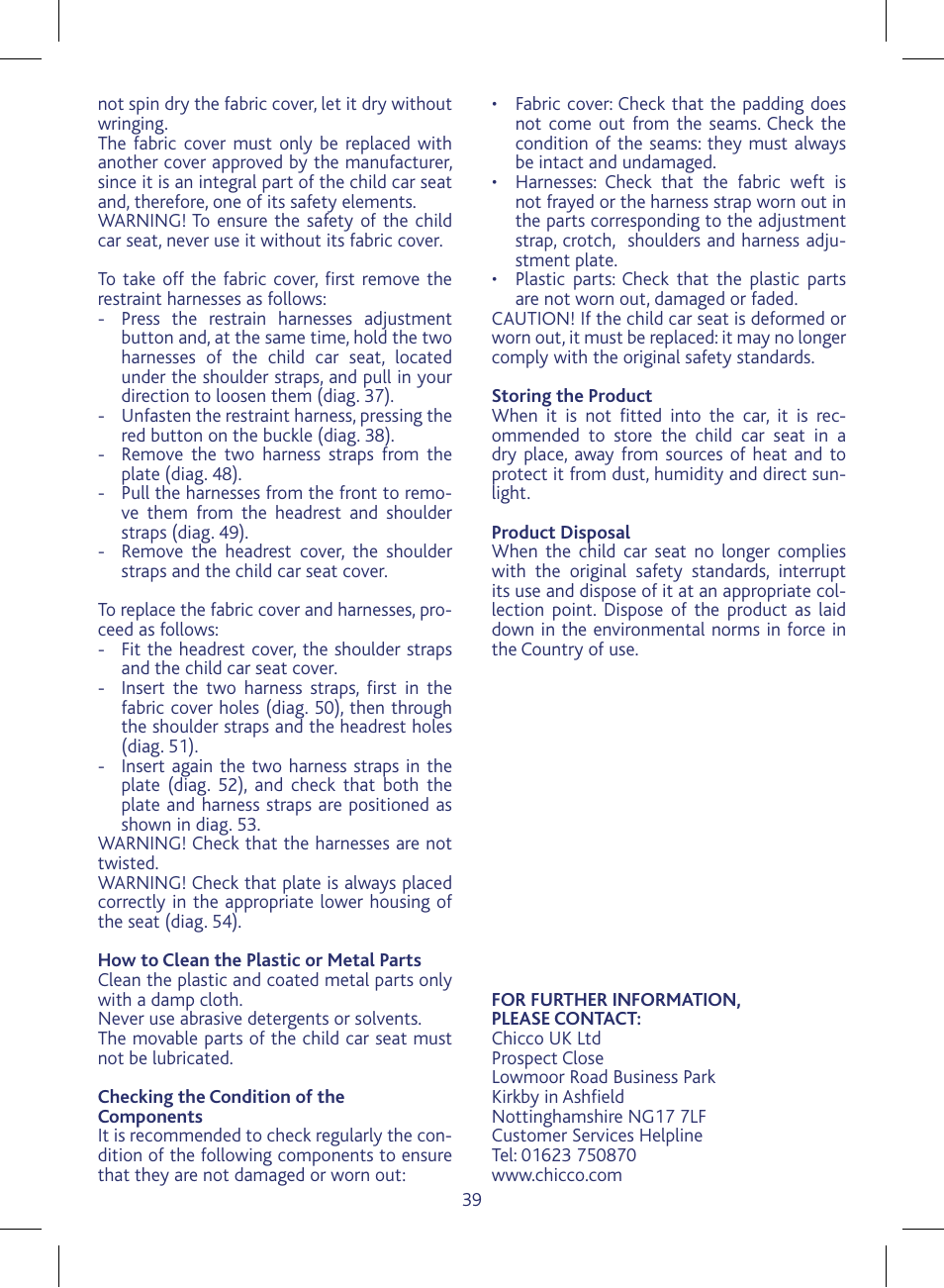 Chicco KeyFit 30 User Manual | Page 39 / 136