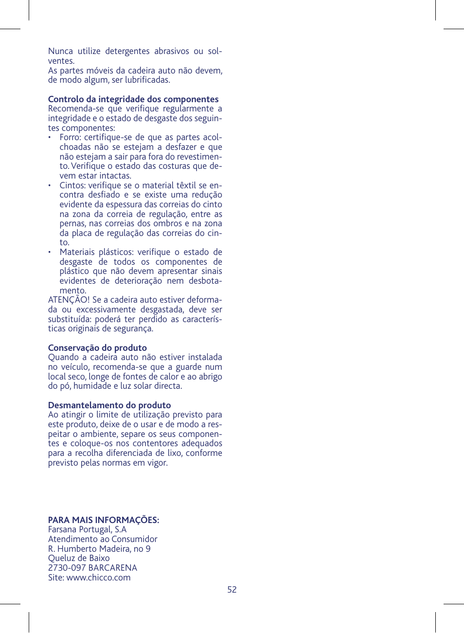 Chicco KeyFit 30 User Manual | Page 52 / 136