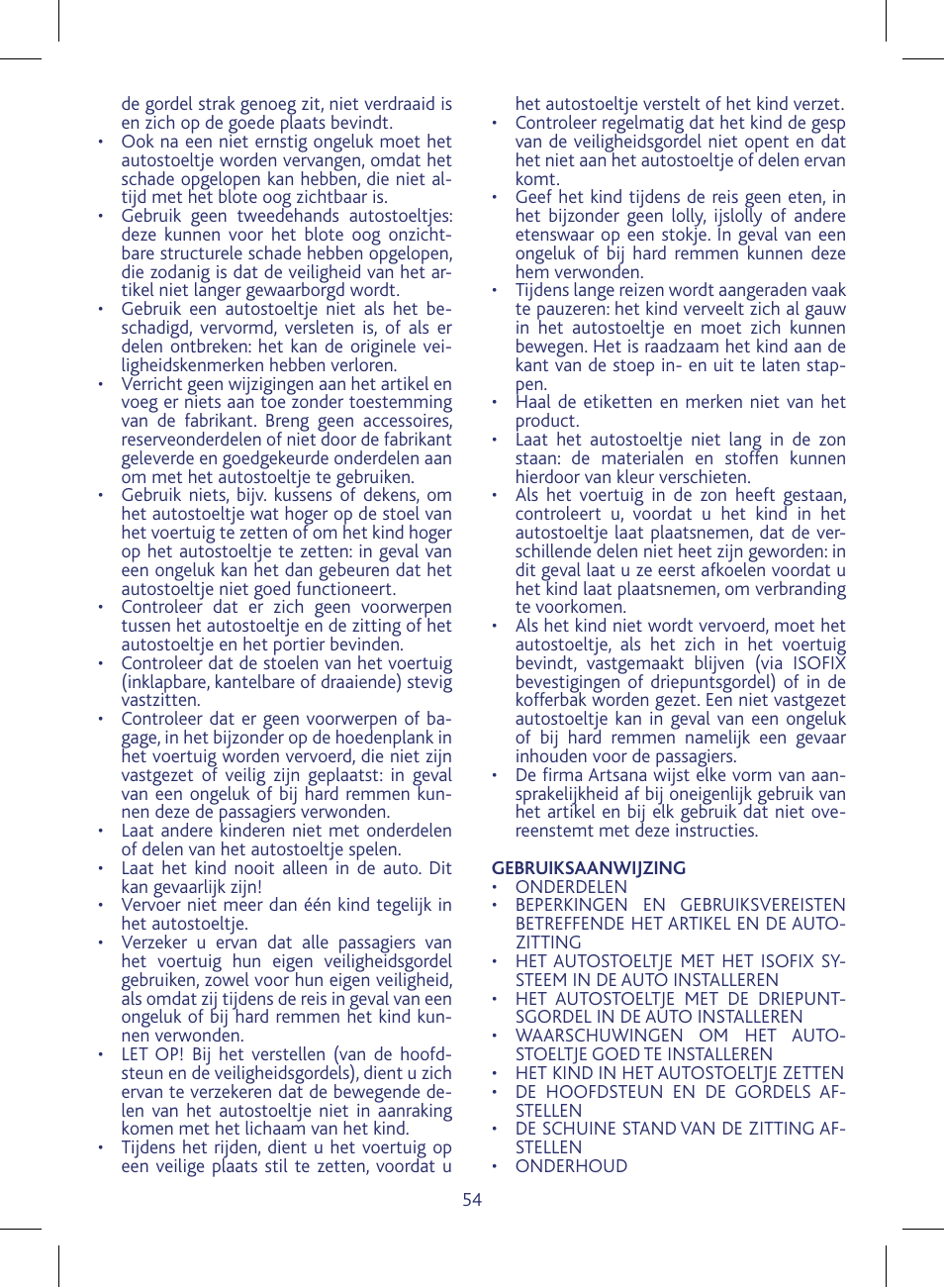 Chicco KeyFit 30 User Manual | Page 54 / 136