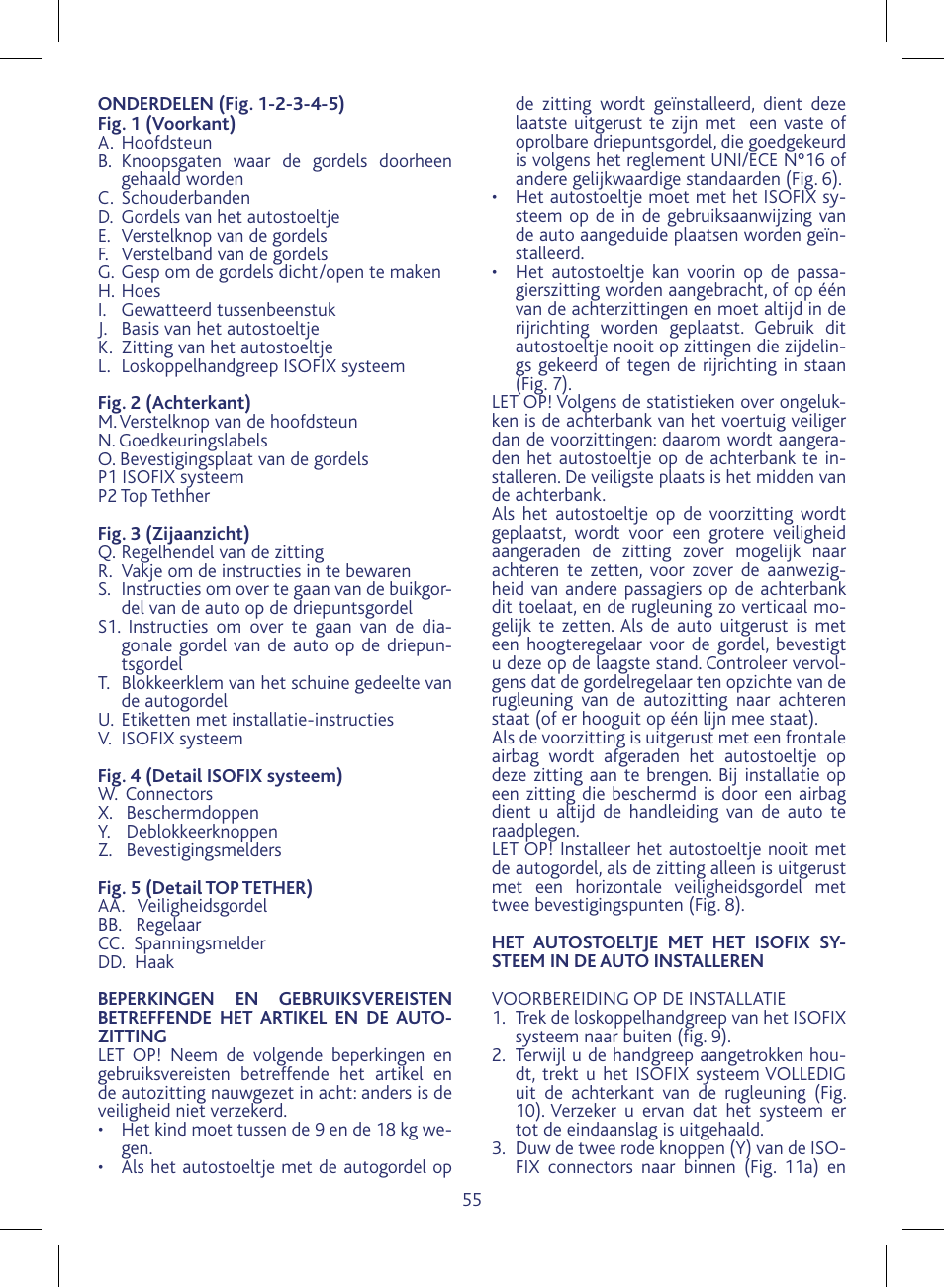 Chicco KeyFit 30 User Manual | Page 55 / 136