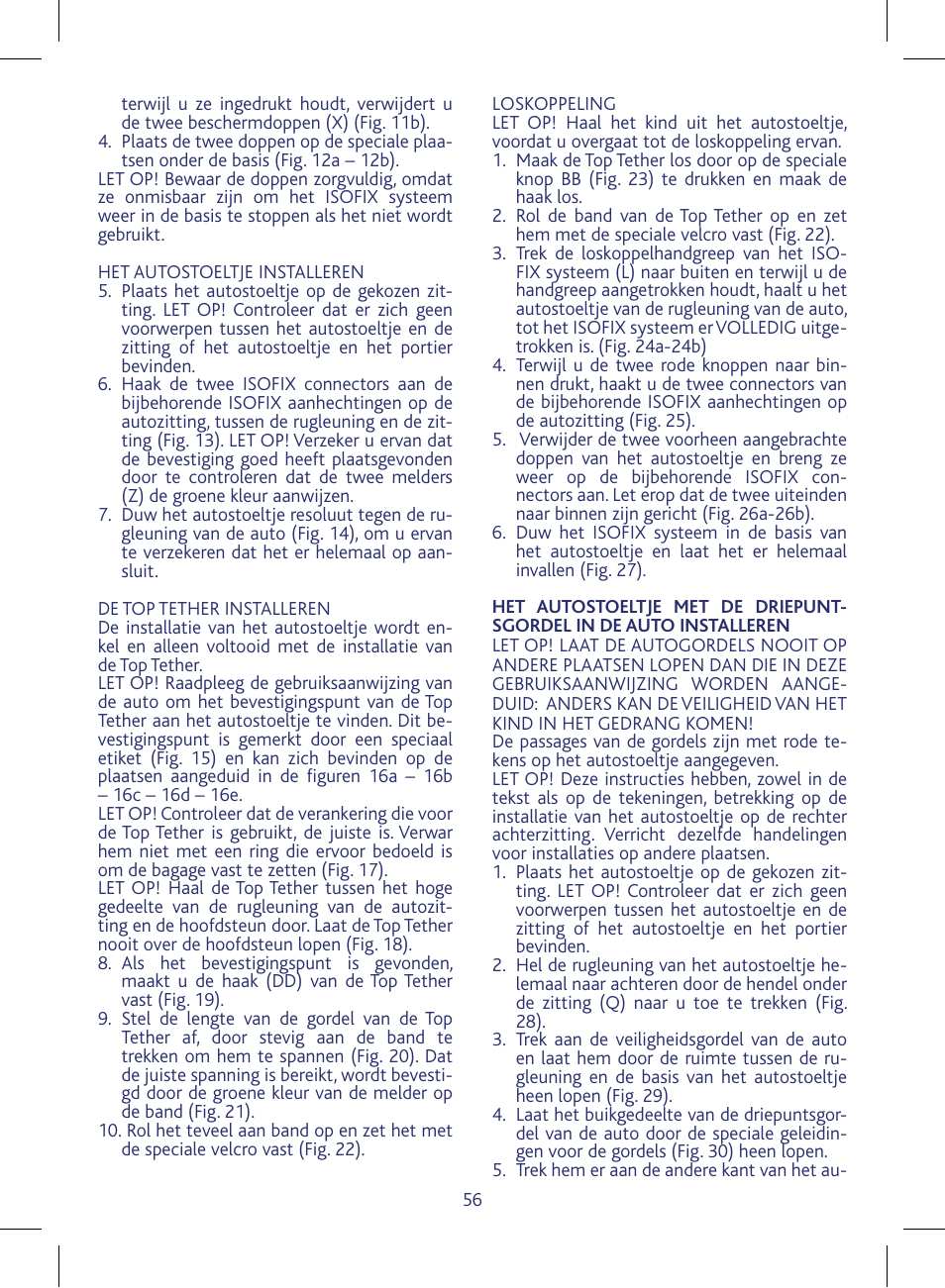 Chicco KeyFit 30 User Manual | Page 56 / 136