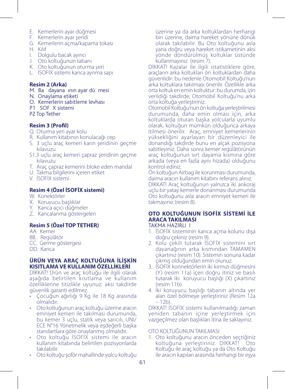 Chicco KeyFit 30 User Manual | Page 61 / 136