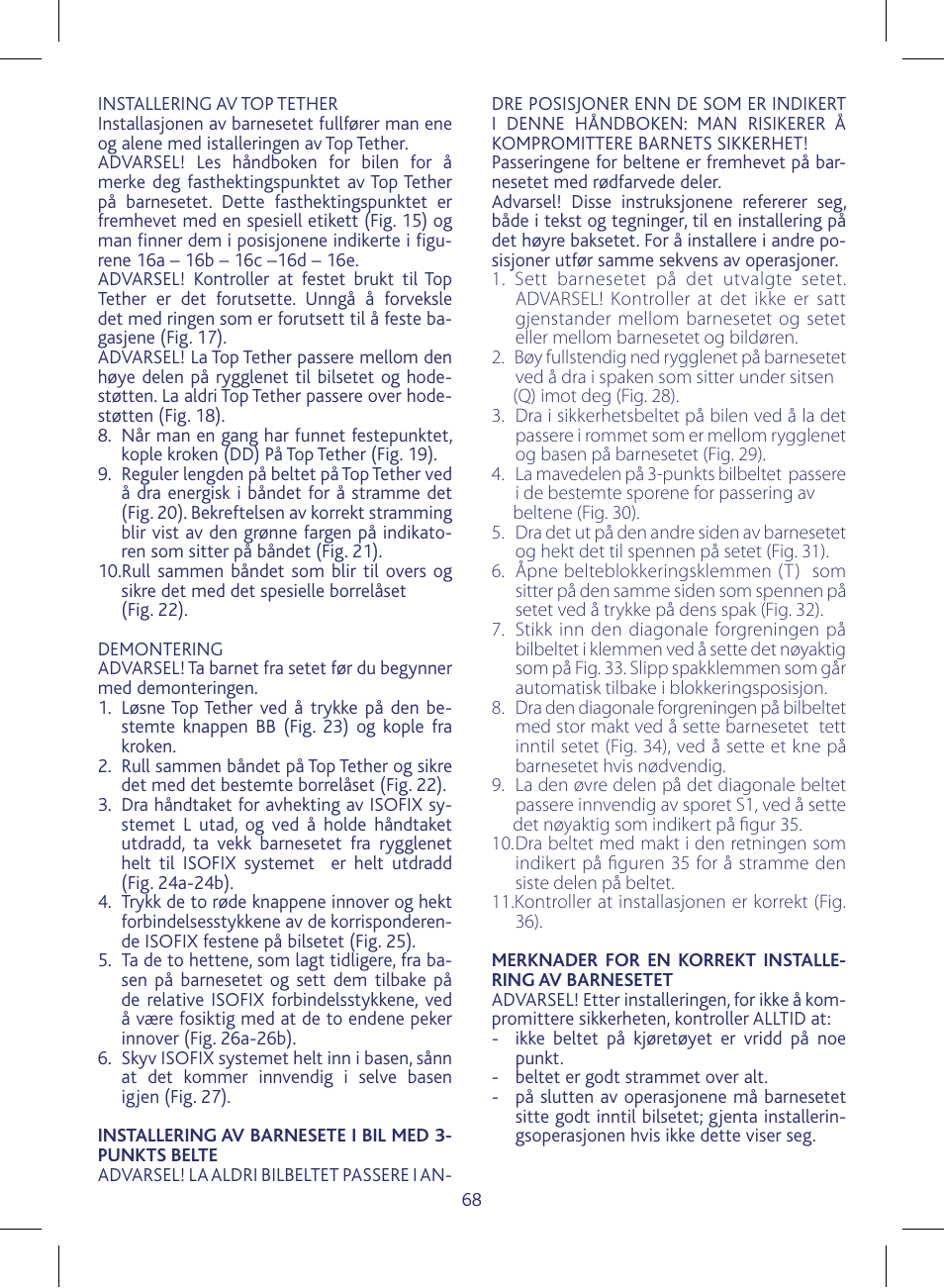 Chicco KeyFit 30 User Manual | Page 68 / 136