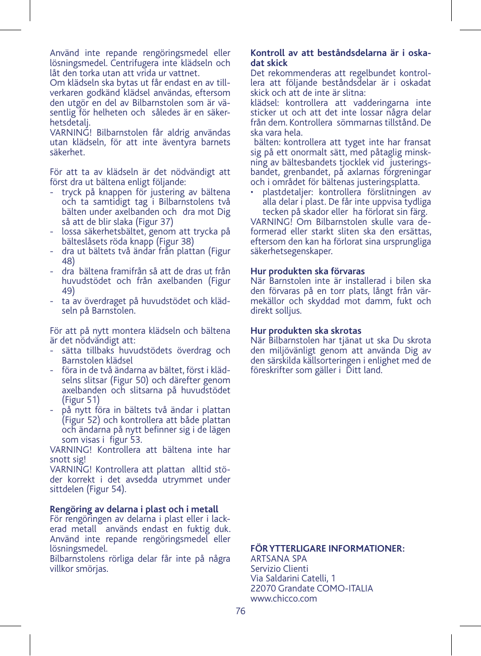 Chicco KeyFit 30 User Manual | Page 76 / 136