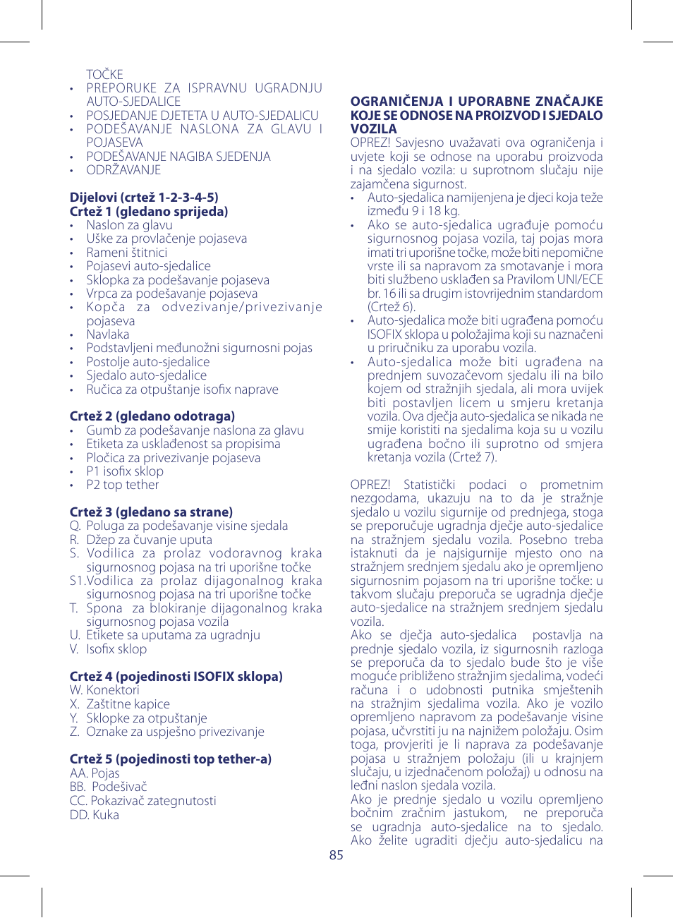 Chicco KeyFit 30 User Manual | Page 85 / 136