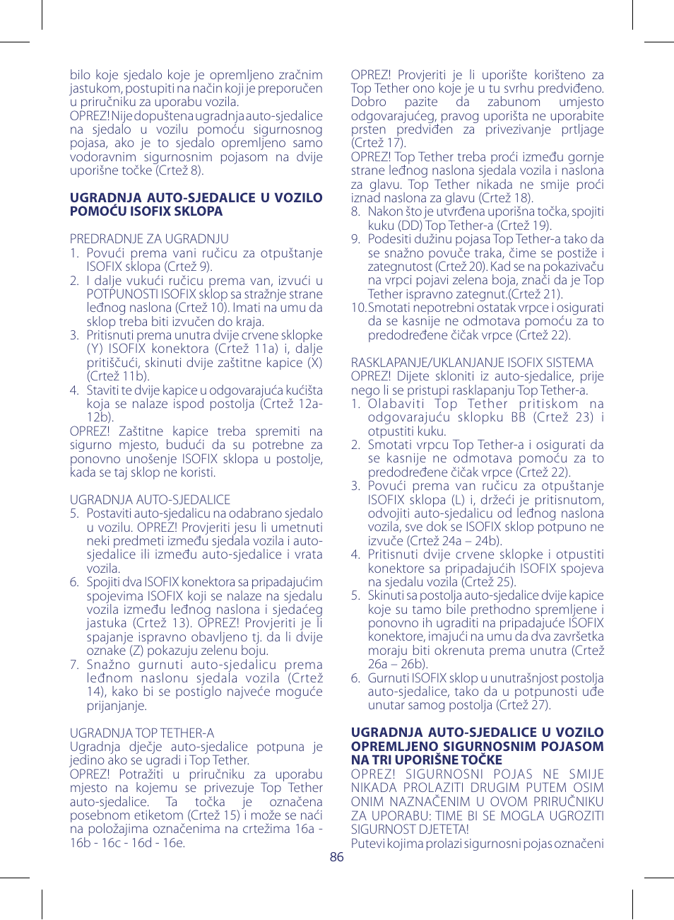 Chicco KeyFit 30 User Manual | Page 86 / 136