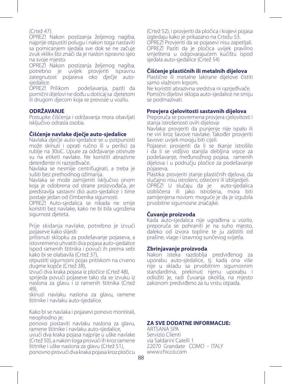 Chicco KeyFit 30 User Manual | Page 88 / 136