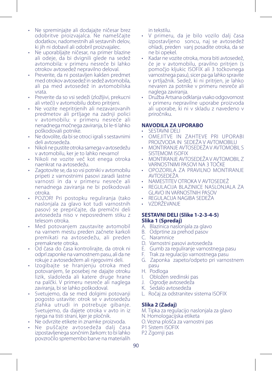 Chicco KeyFit 30 User Manual | Page 90 / 136