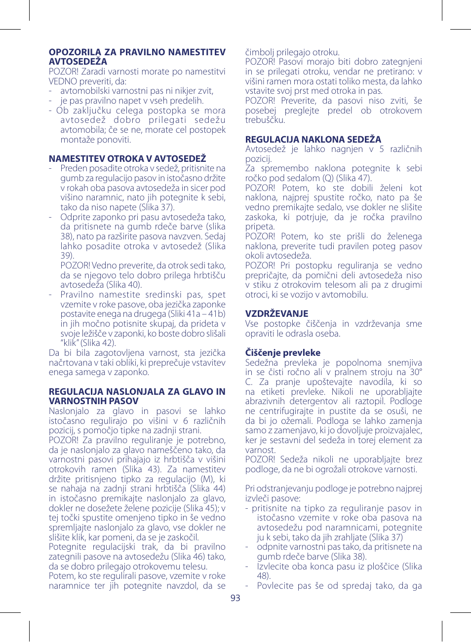 Chicco KeyFit 30 User Manual | Page 93 / 136