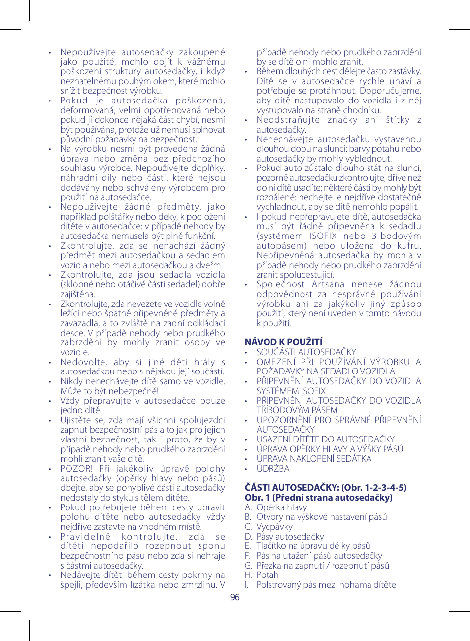 Chicco KeyFit 30 User Manual | Page 96 / 136