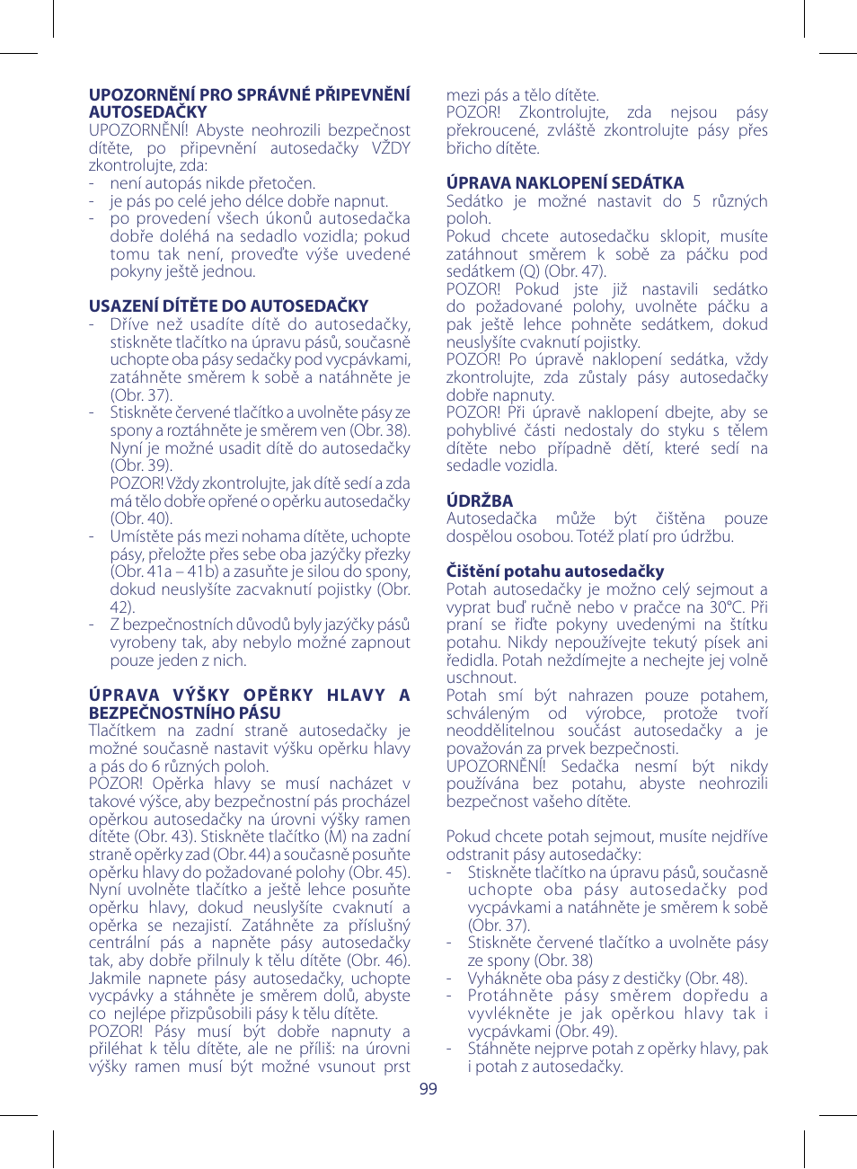 Chicco KeyFit 30 User Manual | Page 99 / 136