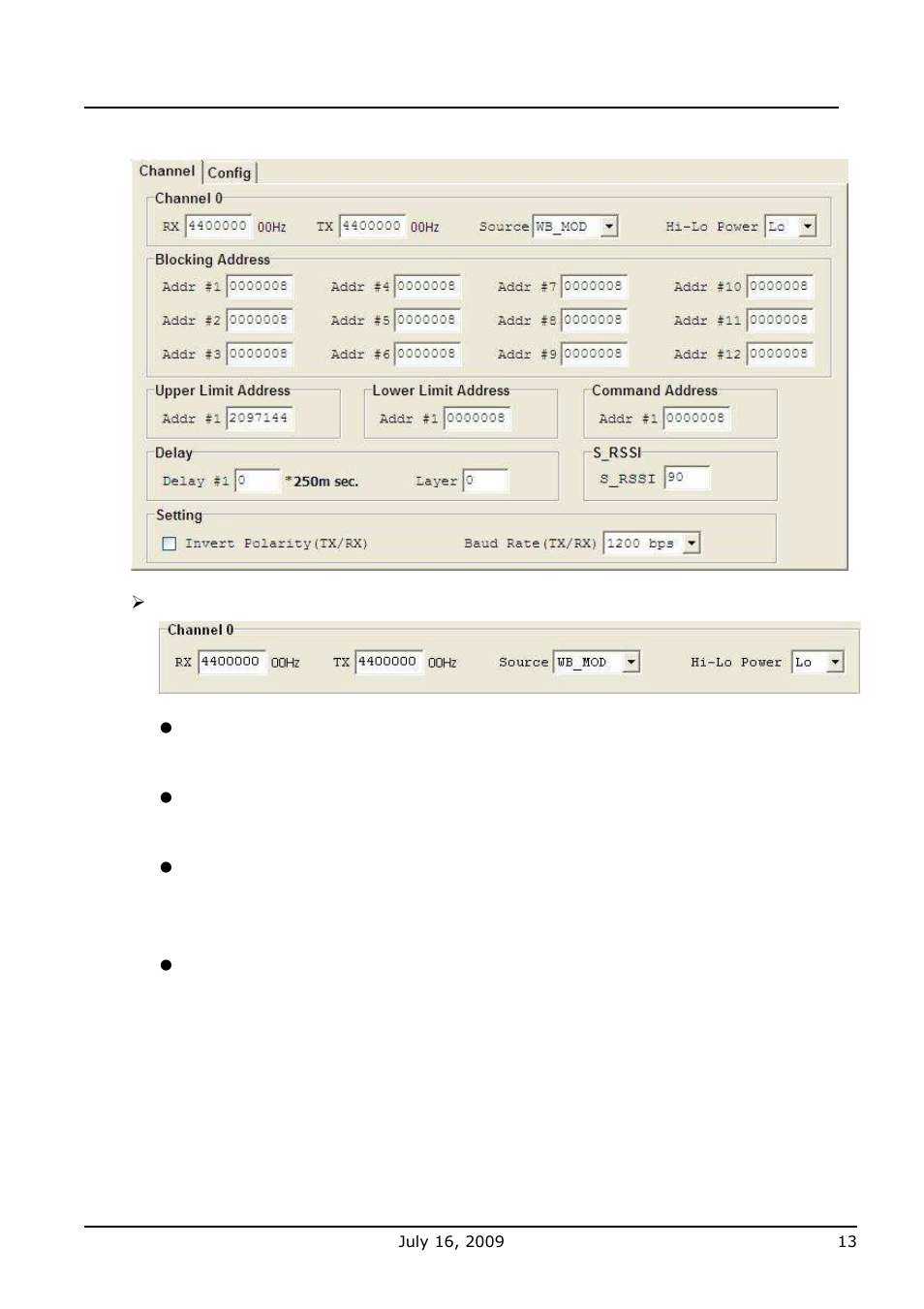 Channel setting | WaveWare Repeater User Manual | Page 15 / 18