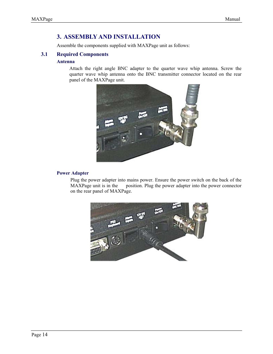 Assembly and installation | WaveWare CommTech MaxPage User Manual | Page 14 / 84