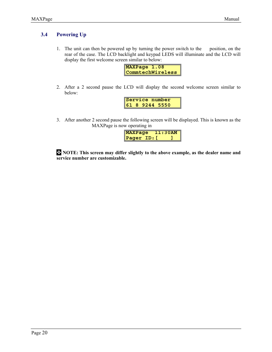 WaveWare CommTech MaxPage User Manual | Page 20 / 84