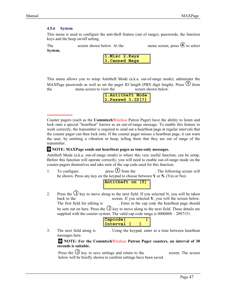 WaveWare CommTech MaxPage User Manual | Page 47 / 84