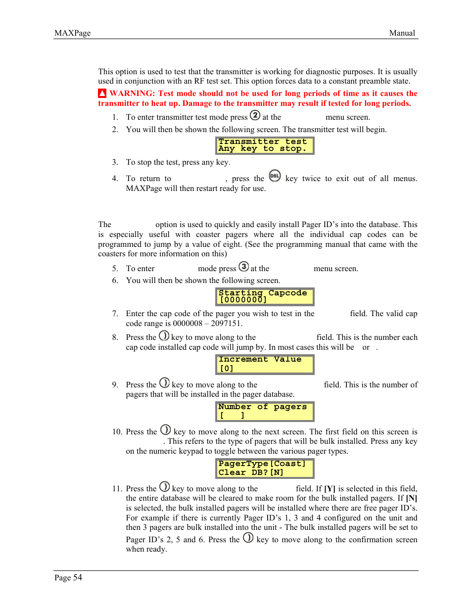 WaveWare CommTech MaxPage User Manual | Page 54 / 84