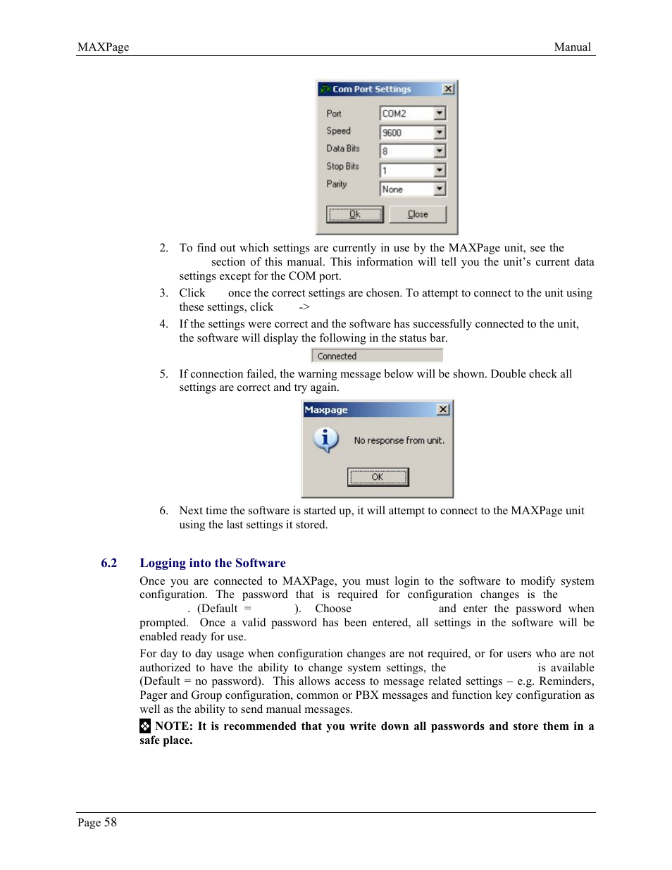 WaveWare CommTech MaxPage User Manual | Page 58 / 84
