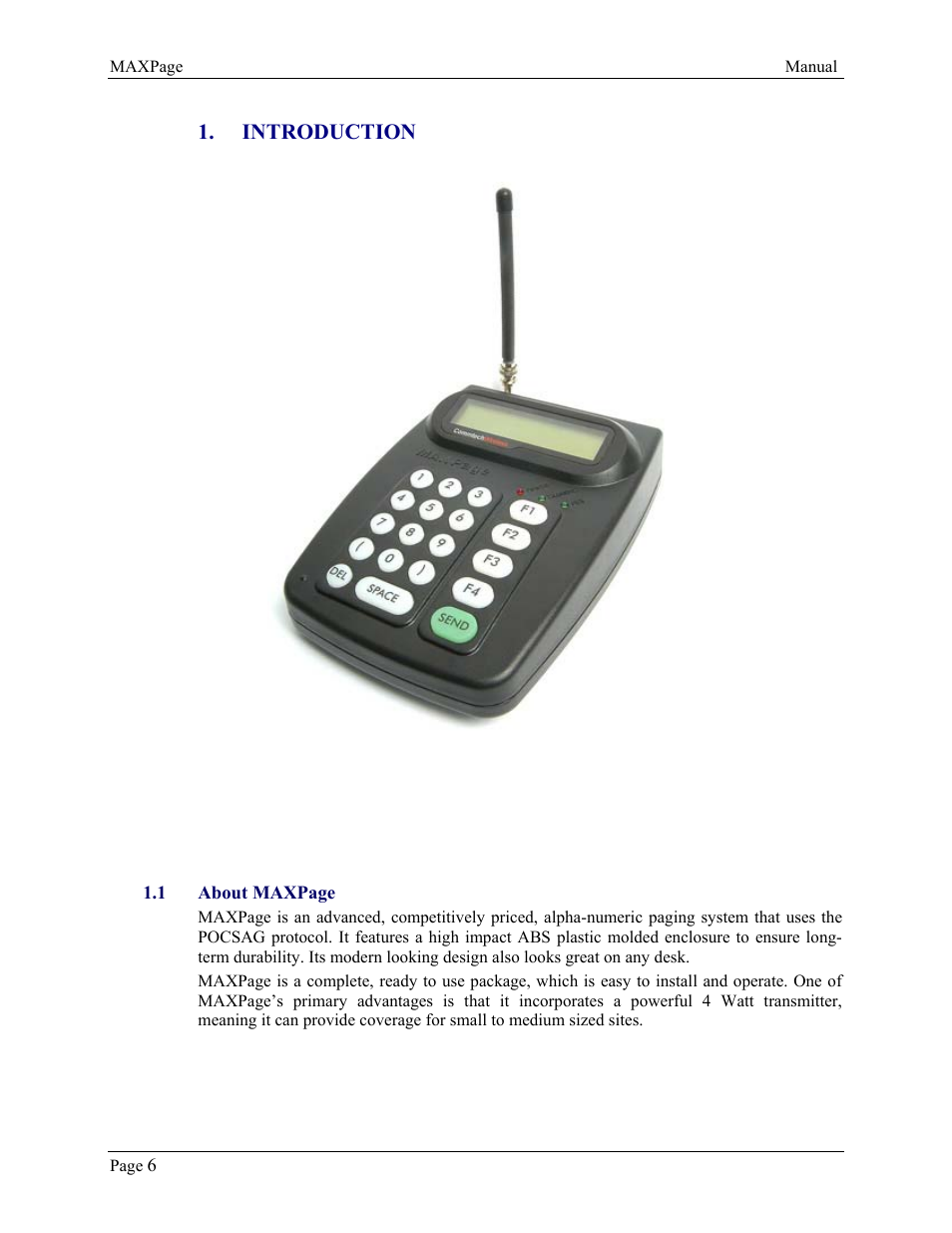 Introduction | WaveWare CommTech MaxPage User Manual | Page 6 / 84