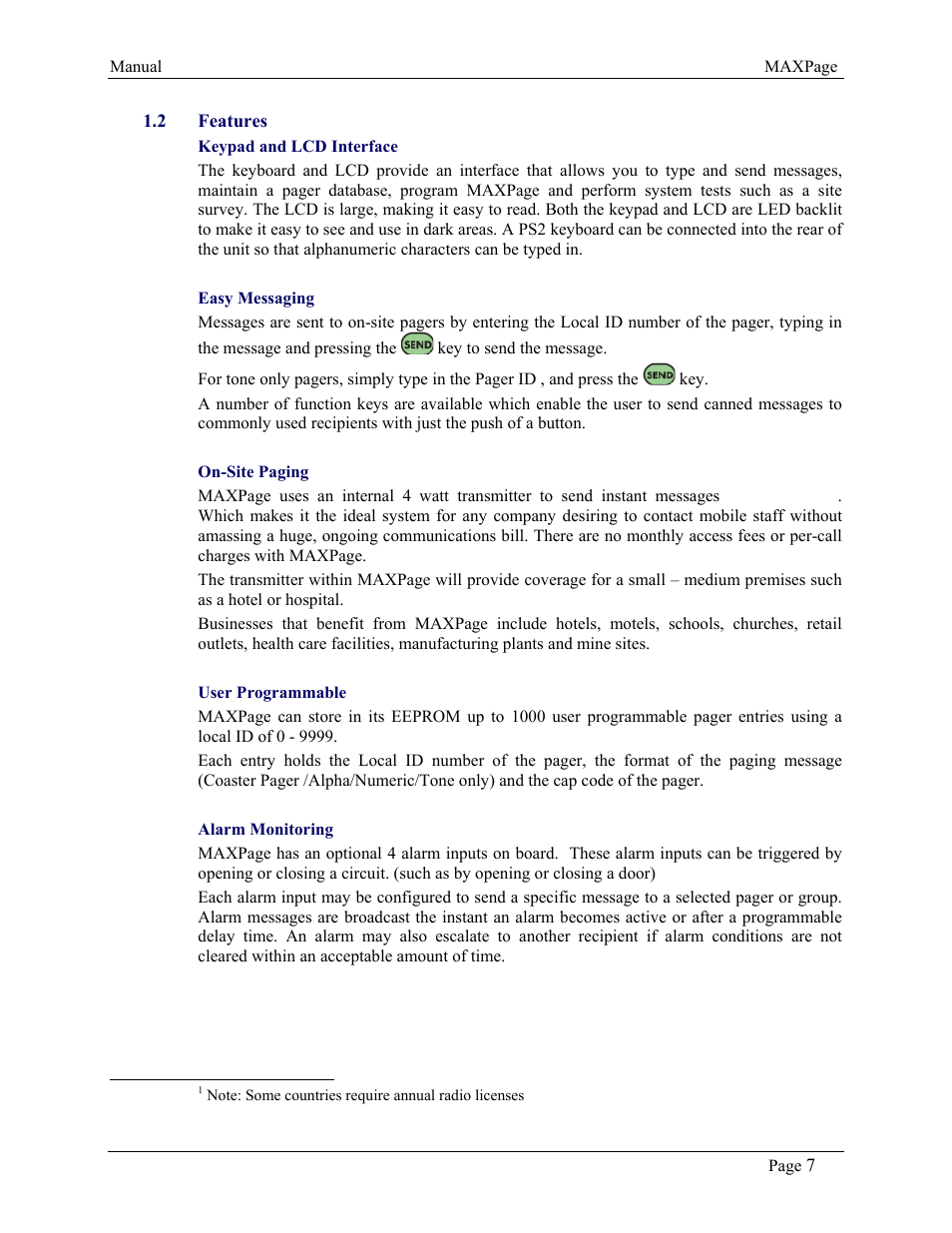 WaveWare CommTech MaxPage User Manual | Page 7 / 84