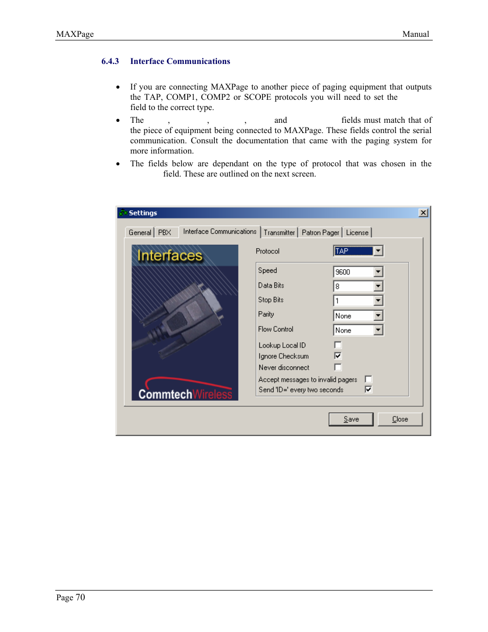 WaveWare CommTech MaxPage User Manual | Page 70 / 84