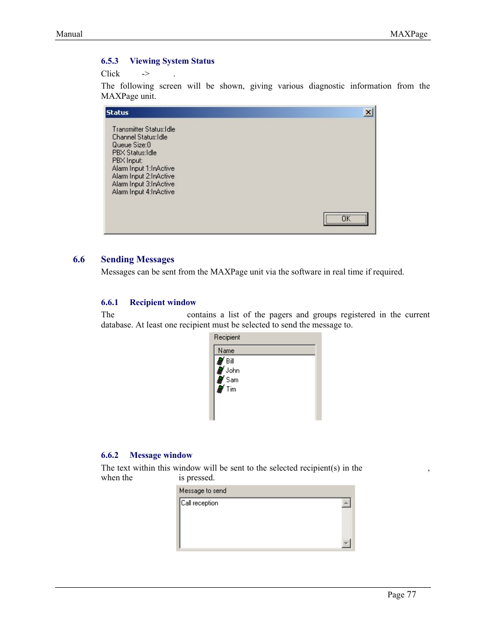 WaveWare CommTech MaxPage User Manual | Page 77 / 84