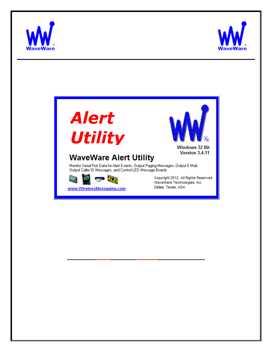 Waveware technologies, inc, Alert utility software, Software introduction | Alert utility software information | WaveWare Alert Utility User Manual | Page 3 / 52