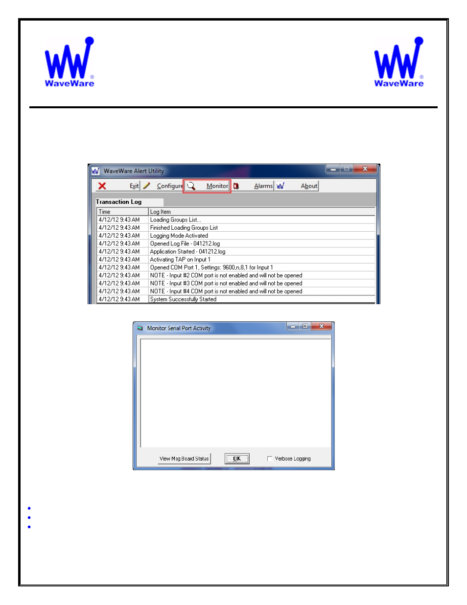 Waveware technologies, inc, Alert utility software | WaveWare Alert Utility User Manual | Page 46 / 52
