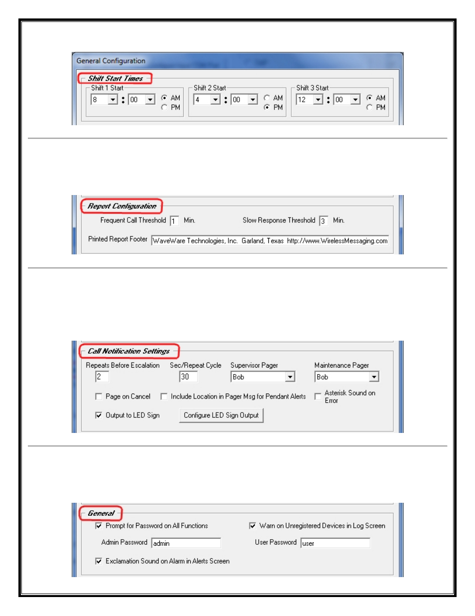 WaveWare Call Manager User Manual | Page 36 / 50