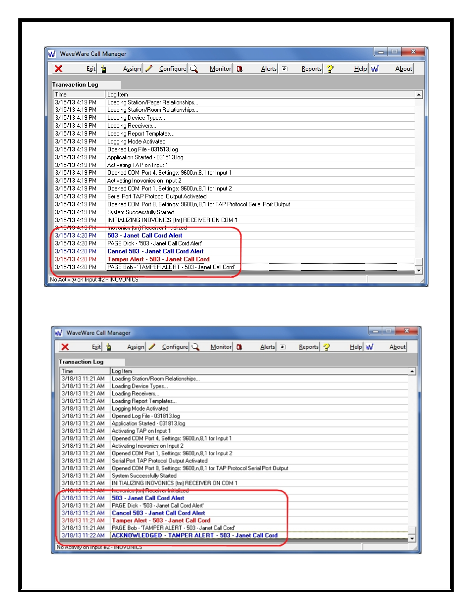 Troubleshooting – tamper alert | WaveWare Call Manager User Manual | Page 49 / 50