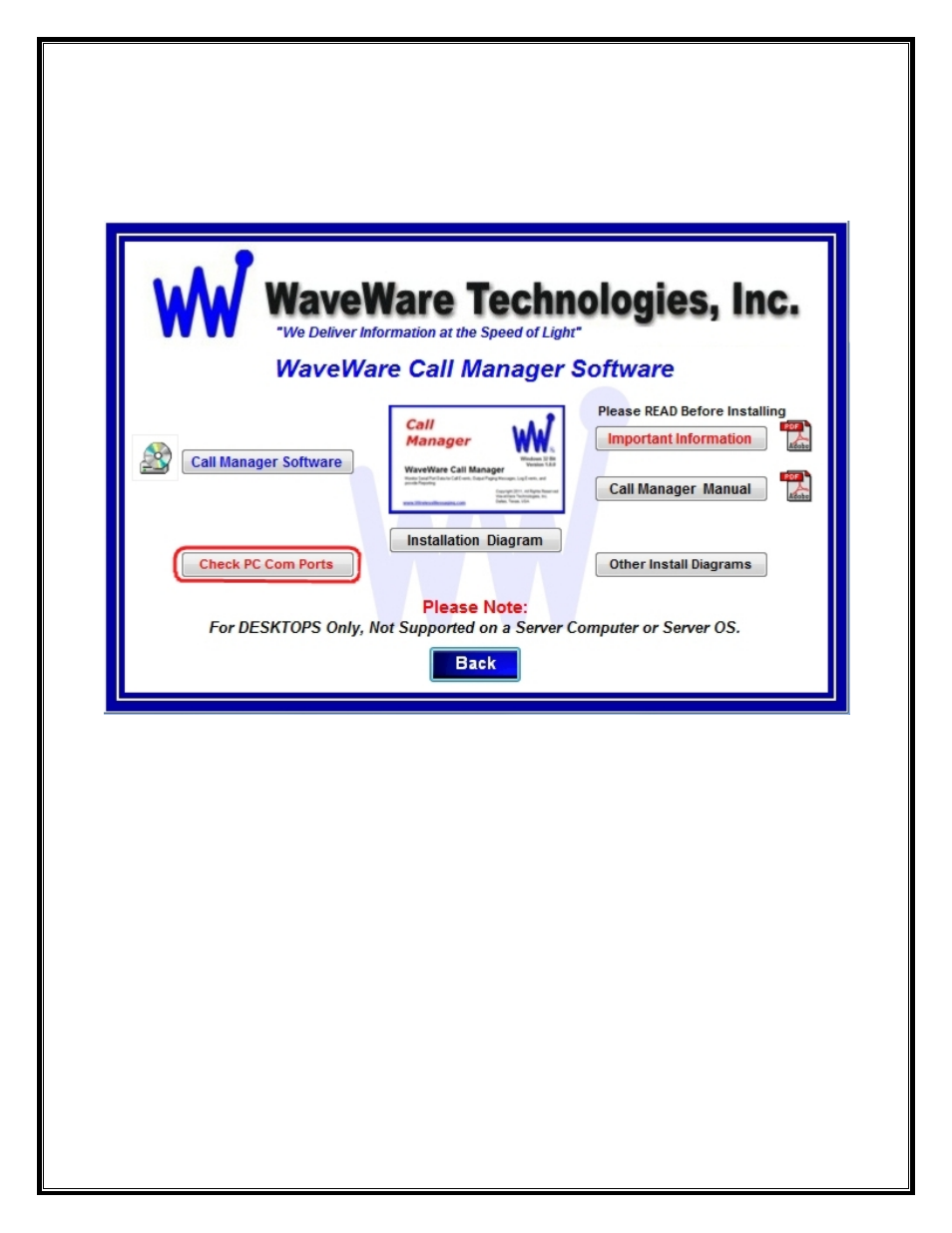 WaveWare Call Manager User Manual | Page 6 / 50