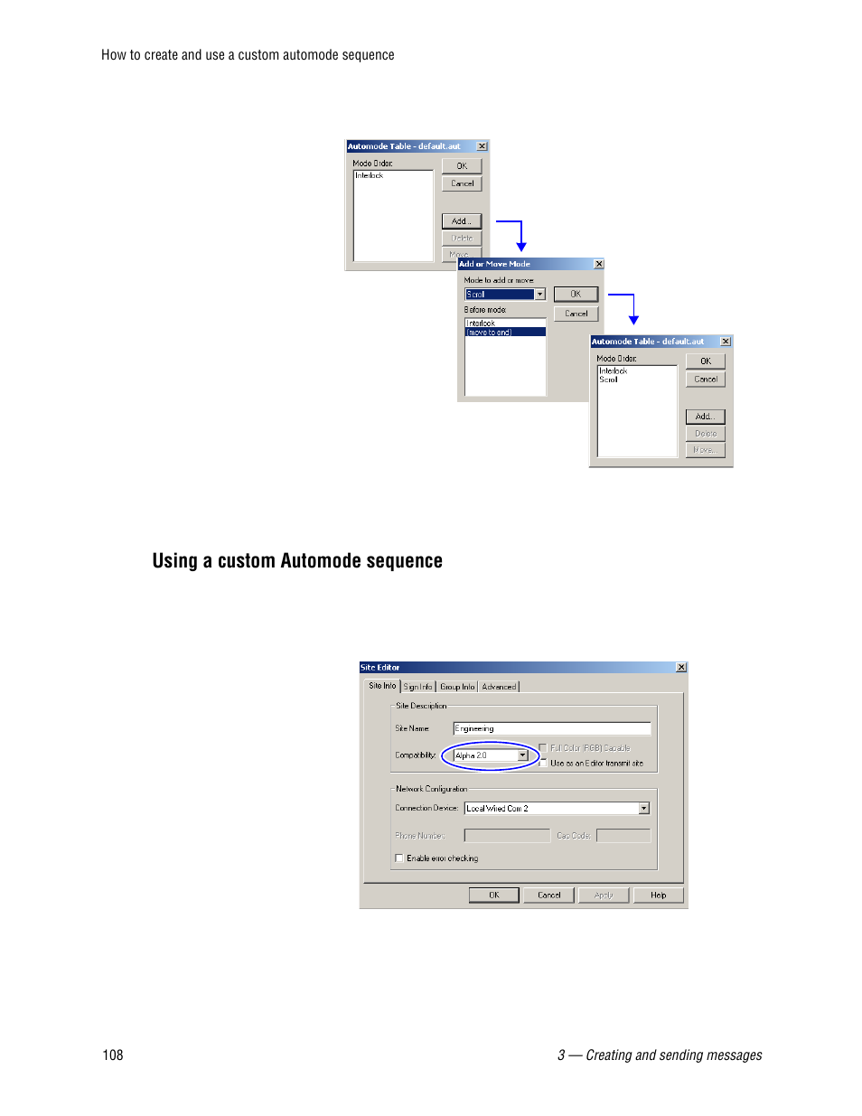 Using a custom automode sequence | WaveWare Adaptive AlphaNet User Manual | Page 108 / 150