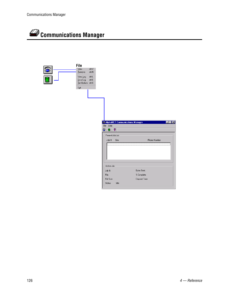 Communications manager | WaveWare Adaptive AlphaNet User Manual | Page 126 / 150
