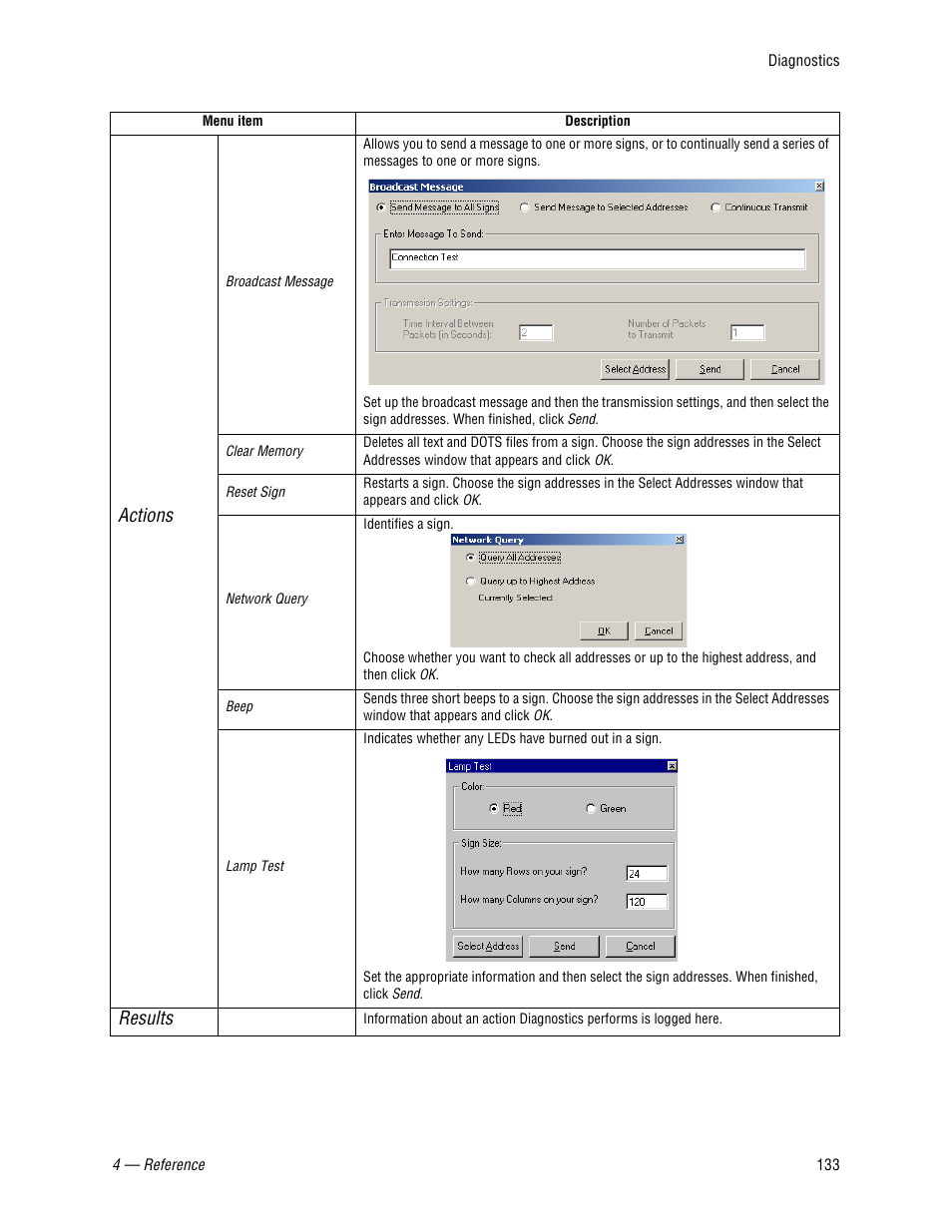 Actions, Results | WaveWare Adaptive AlphaNet User Manual | Page 133 / 150