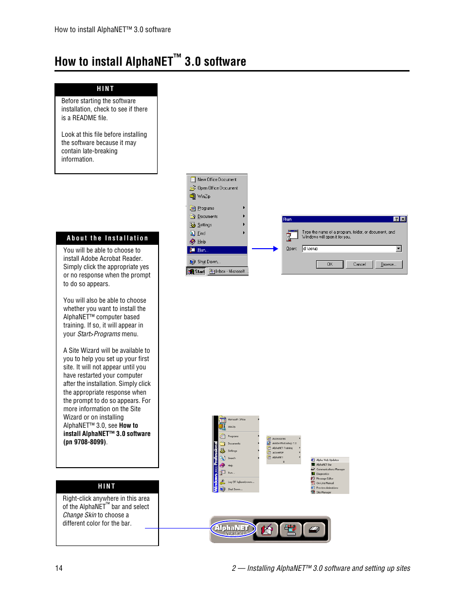 How to install alphanet™ 3.0 software, How to install alphanet, 0 software | WaveWare Adaptive AlphaNet User Manual | Page 14 / 150