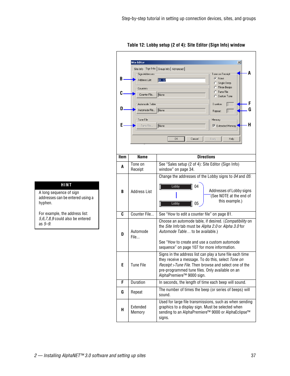 WaveWare Adaptive AlphaNet User Manual | Page 37 / 150
